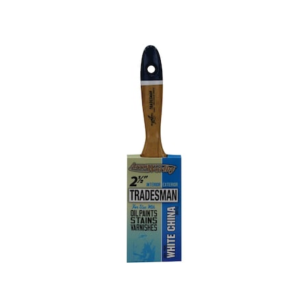 Arroworthy 2-1/2" Flat Sash 100% White China Bristle, Paint Brush, Wood Handle 5035 2-1/2